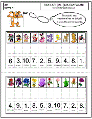 okul öncesi sıralama kavramı eşleştirme çalışma sayfaları